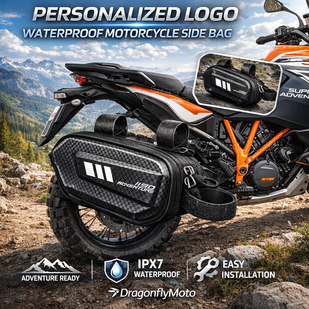 

Для мотоциклов KTM 1290, 390, 790, 890, 990, 1050, 1090, 1190: Боковая сумка с индивидуальным логотипом, водонепроницаемая, жесткий корпус, седельная сумка