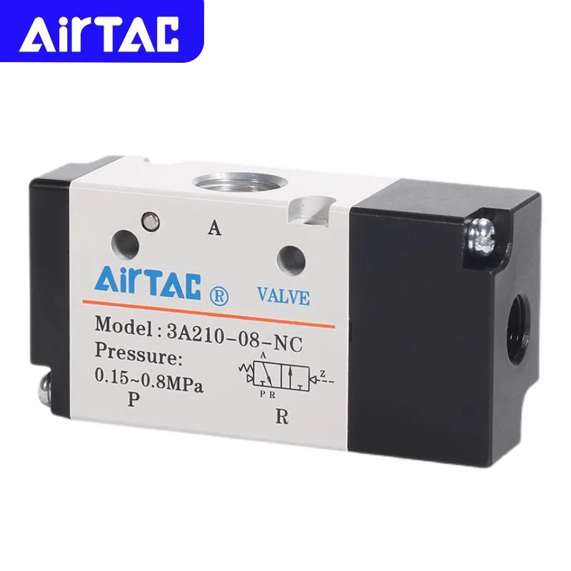 AIRTAC 3A110-M5 3A110-06 3A210-06 3A210-08 3A310-08 3A310-10 NC/NO Original Pneumatic 3/2way Single Air Control Valve