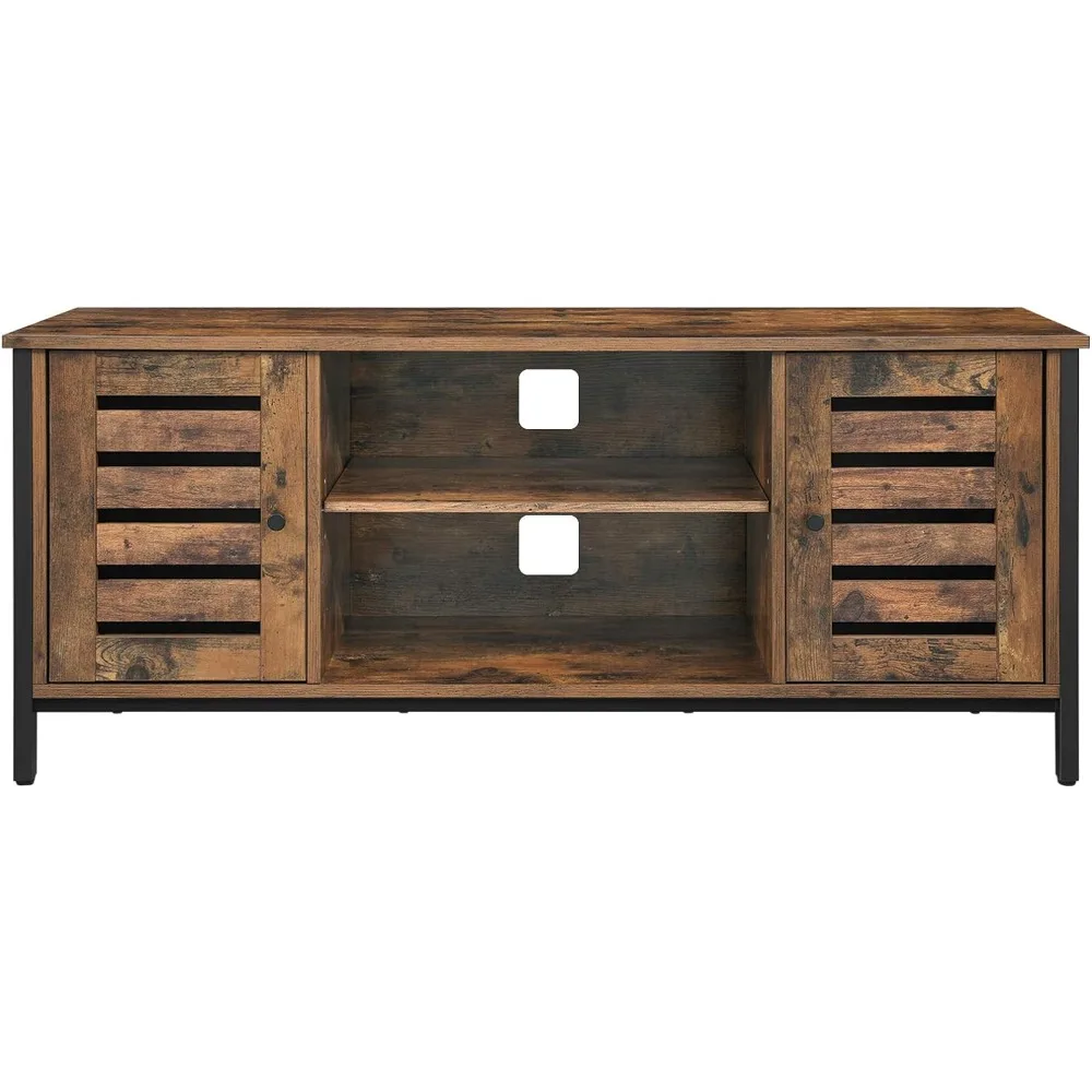 

TV Stand for 50 Inches Televisions, Entertainment Center with Storage Shelves, Cabinet with Louvered Doors,