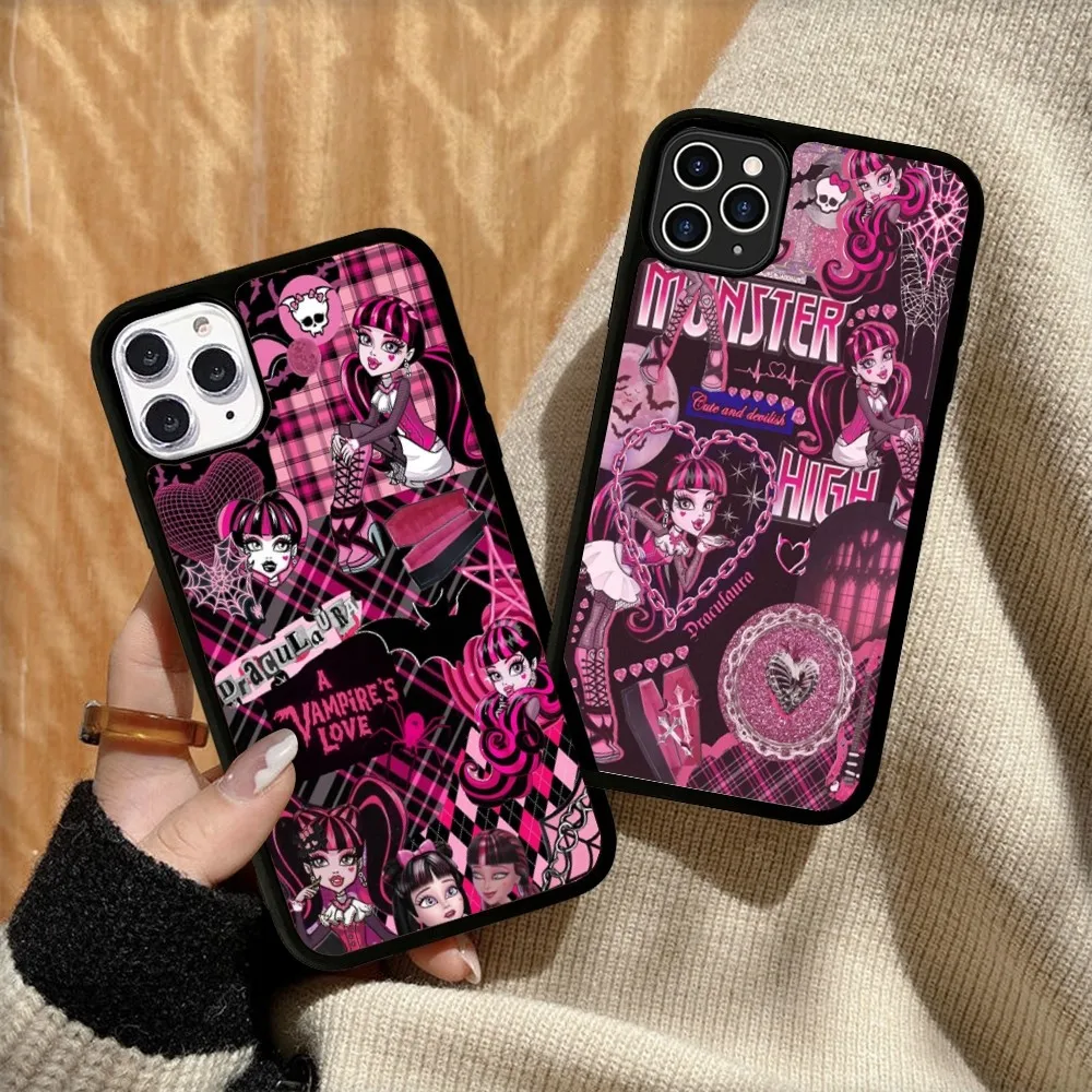 M-Monsters-H-High Phone Case Silicone PC+TPU For For iPhone  11 12 13 14 15 16 Plus Pro Max Cover