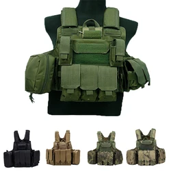 Tactical Vest Molle CIRAS Airsoft Combat Vest With Triple Magazine Pouch Molle Armor Plate Carrier Strike Army Green Camo Vests