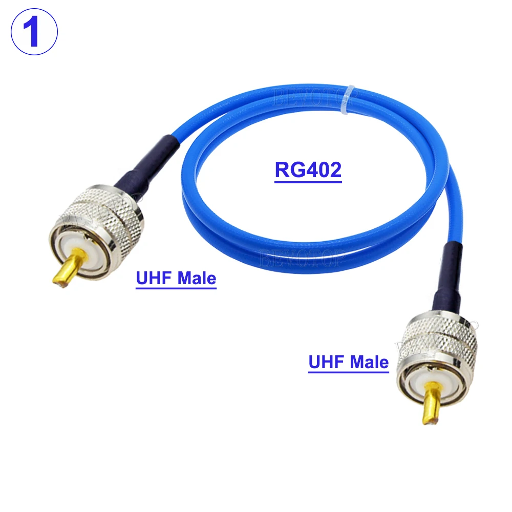 1Pcs RG402 PL259 UHF Male to UHF Male/Female 50 Ohm RF Connector High Frequency Semi-Flexible Low Loss Coaxial Cable 10CM-30M