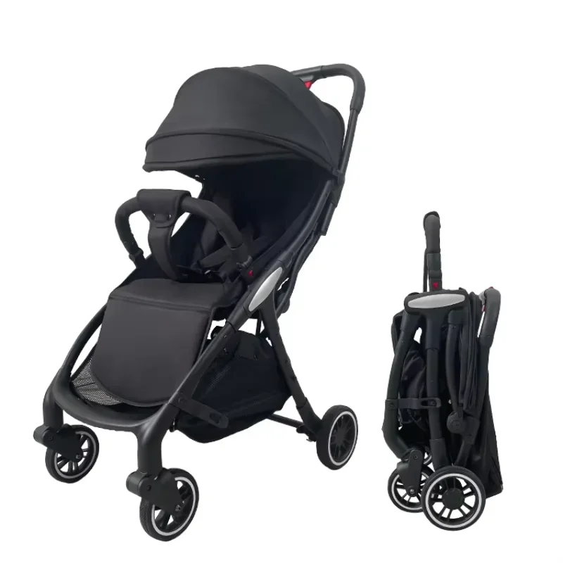 

Baby Carriage Newborn Pram Luxury Two-Way Push 360 Rotate Trolley Travel Cheap Baby Stroller