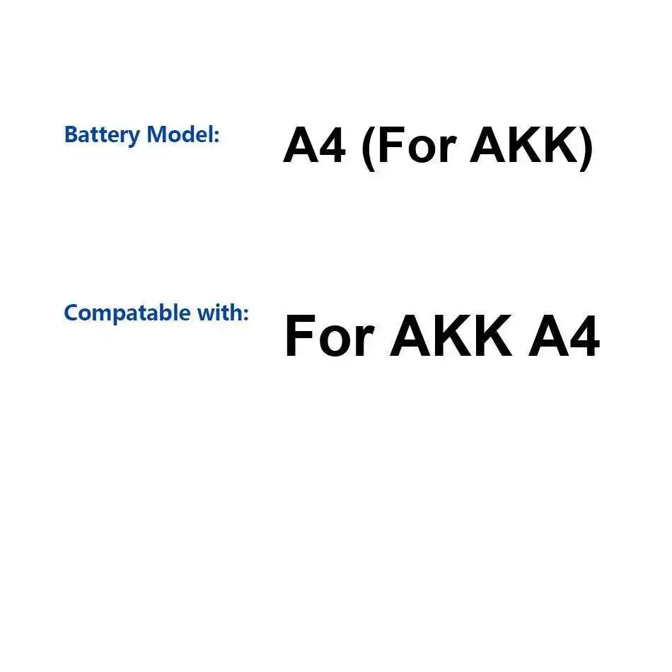 

2700Mah Lightweight For Akk A4 Mobile Phone Battery Long-Lasting Performance