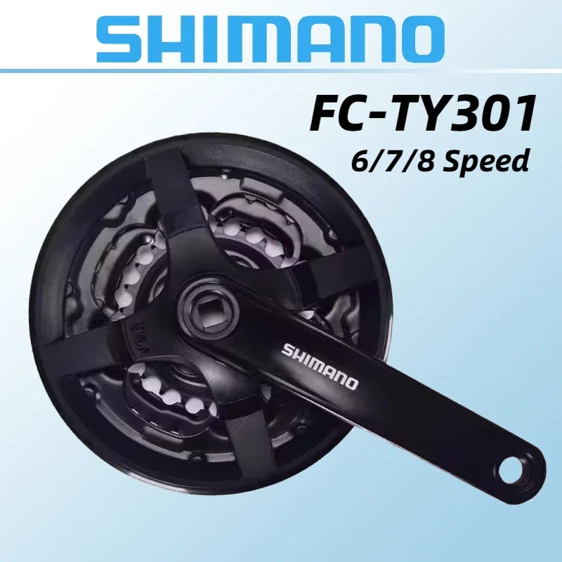 SHIMANO TOURNEY TY FC-TY301 Mountain Bike Crankset 42T 48T Iamok 170mm 175mm 3/8/7/6-speed Chainwheel Bicycle Parts