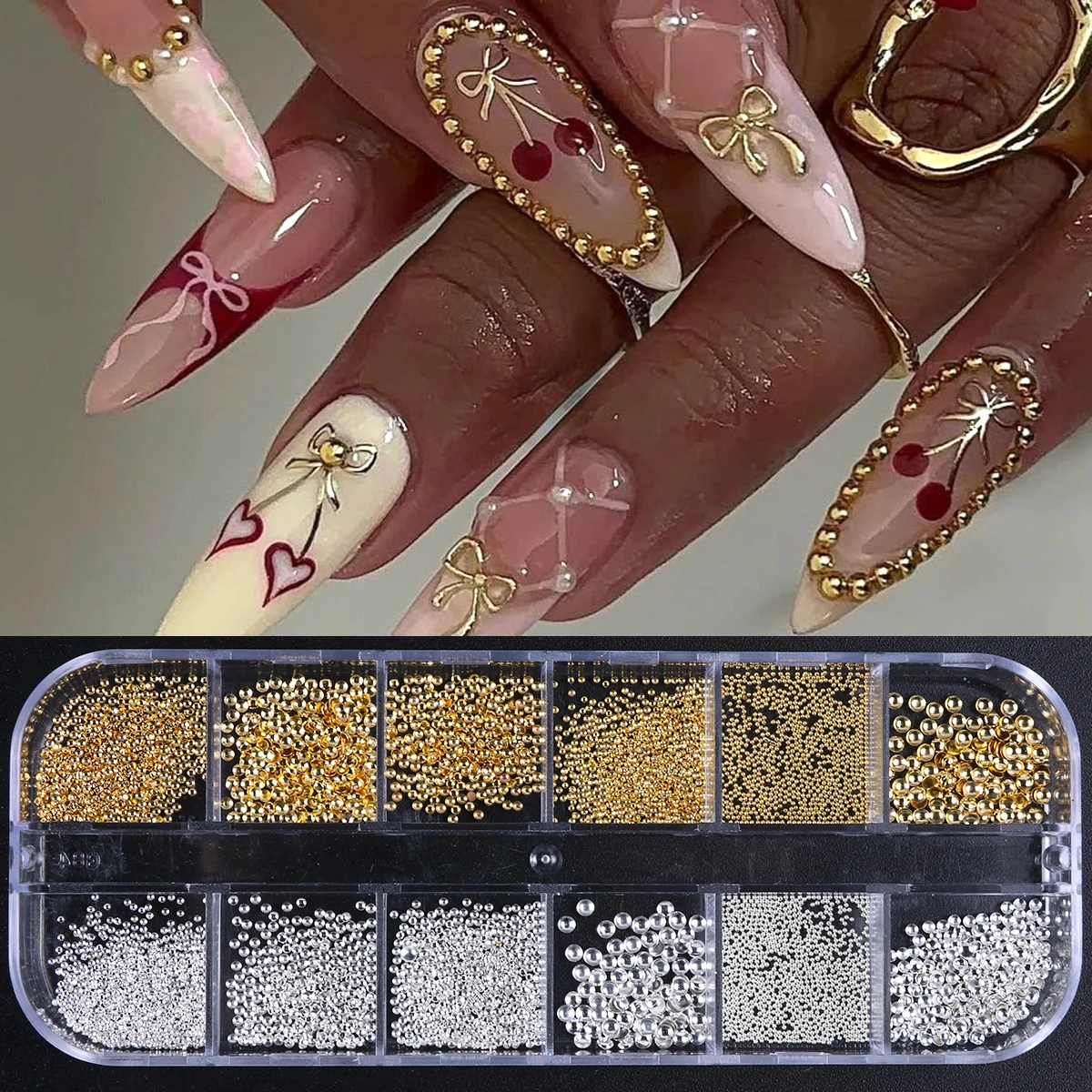Mélange de perles dorées argen - Gold Foil Flakes avis et prix
