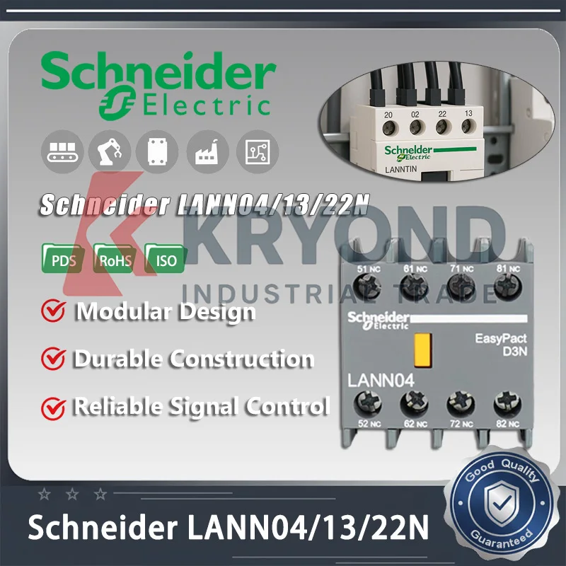 

Schneider LANN04N LANN13N LANN22N Roller Lever Limit Switch Head for XCK Series Industrial Machinery and Position Detection