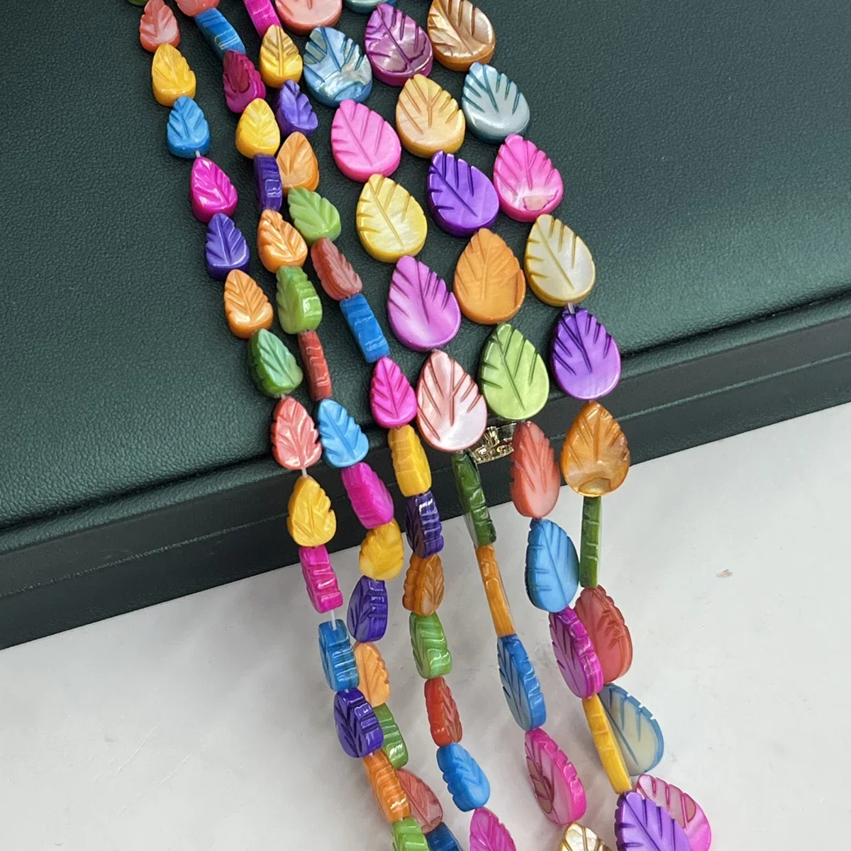 

10x15mm Natural Freshwater Leaf Colored Beads Shell Jewelry Making DIY Necklace Bracelet Earrings Accessory Wedding Women Gift