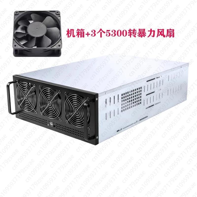 6-card, 8-card chassis, 4uATX industrial control chassis, multi graphics card GPU server, AI computing host chassis