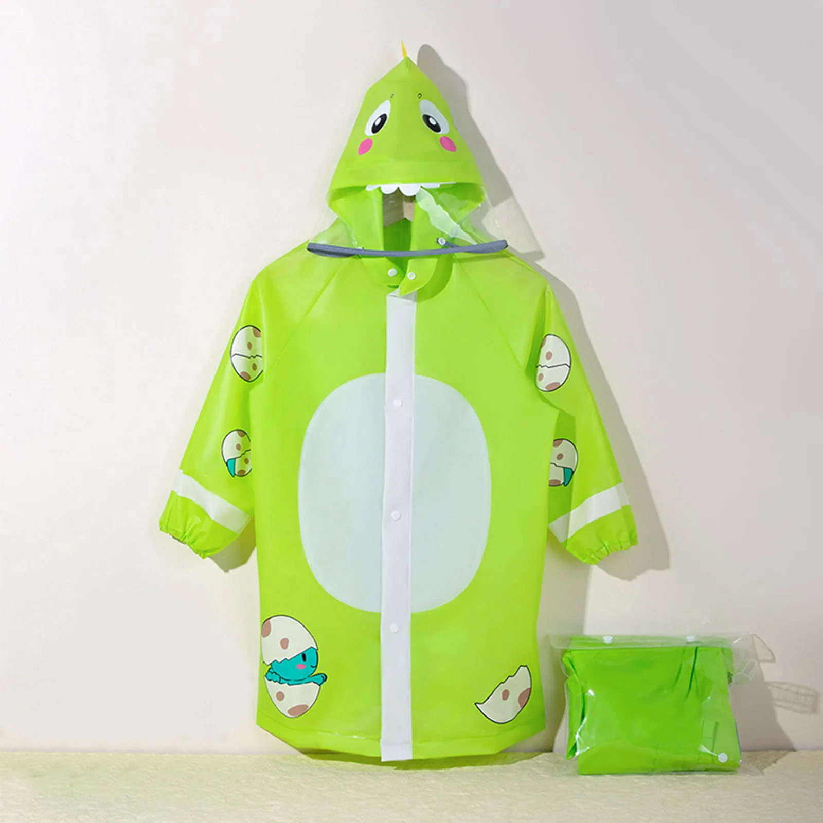 Cute Kids Raincoat Wateproof Baby Cartoon Rain Poncho Rain Coat Jacket With Backpack Position Student Outdoor Poncho RainWear