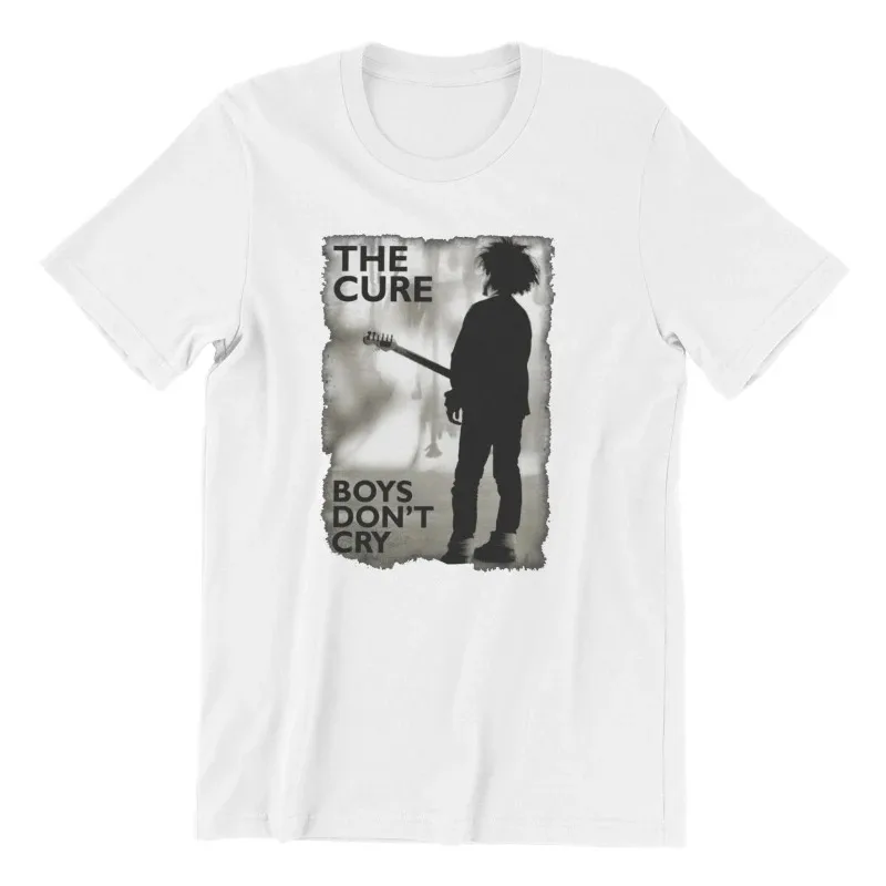 Rare THE CURE Rock Band Boys Don't Cry American Casual Short-Sleeved T-Shirt Suitable for Both Men and Women