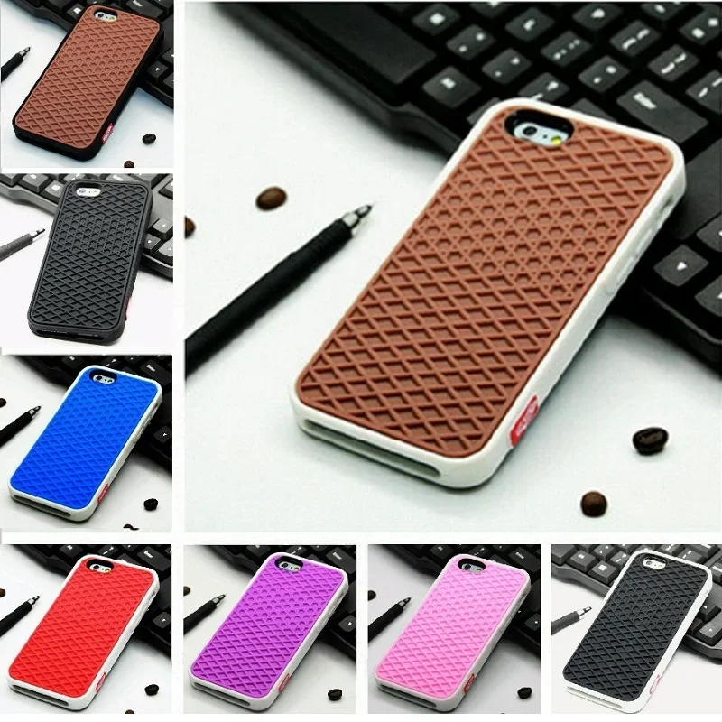 Waffle Sport Shoe Sole Texture Silicone Case for IPhone 12 13 Pro Max XS XR X 8 7 Plus  IPone Mini Back-Vans-case Cover