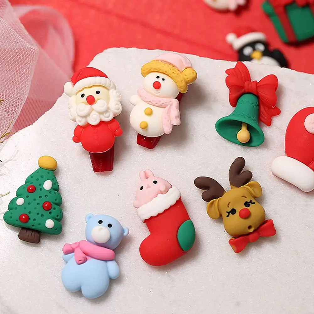 

Cartoon DIY Craft Snowman Elk Ornament Animals Manicure Accessories Christmas Nail Charms 3D Nail Art Decoration Nail Jewelry