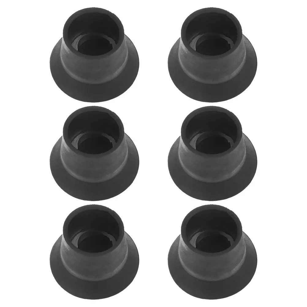 

6 Pcs Trampoline Anti-slip Pad Rubber Pole Caps Mini Leg Replacement Tips Part Feet Round Black Chair Ladder End