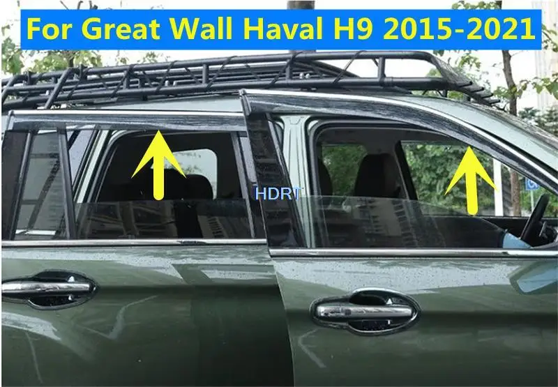 

Car Window Visor For Great Wall Haval H9 2015-2021 Plastic Exterior Door Sun Rain Deflector Guard Rainwear Sun Shade Rain Shield