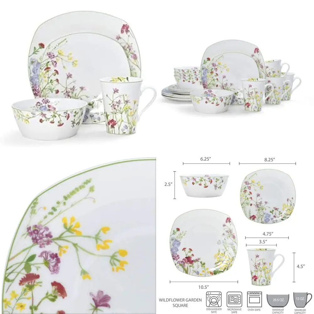 

Mikasa Wildflower 16-Piece Dinner Set for Four
