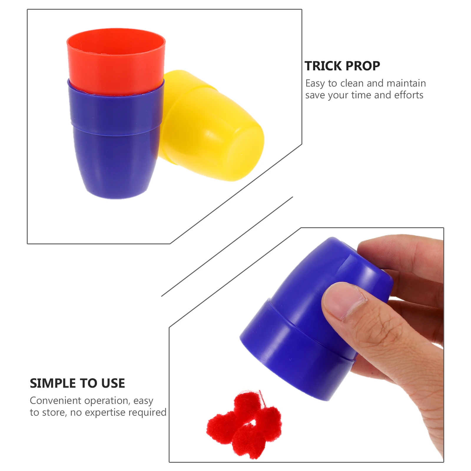 

30pcs Balls Trick Cup Large Size 10Packs/Set 1Pack/ Total 30Balls Magician Prop Puzzle Plastic Party Games Toy