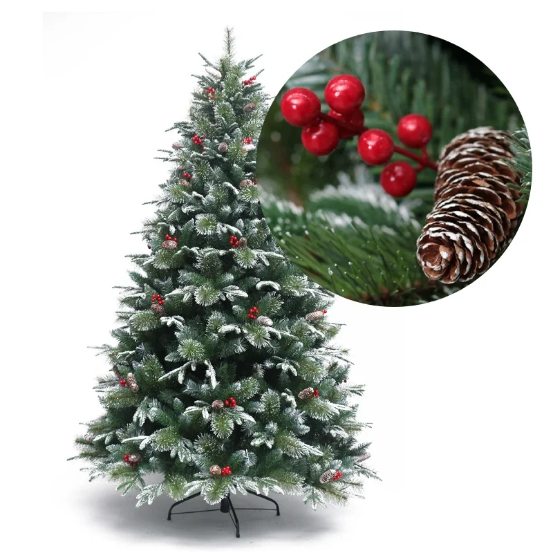 Artificial Christmas Tree PE+PVC Cedar Nuts Red Fruit Christmas Party Atmosphere Home Decoration Christmas Tree 1.2 m ~ 3 m