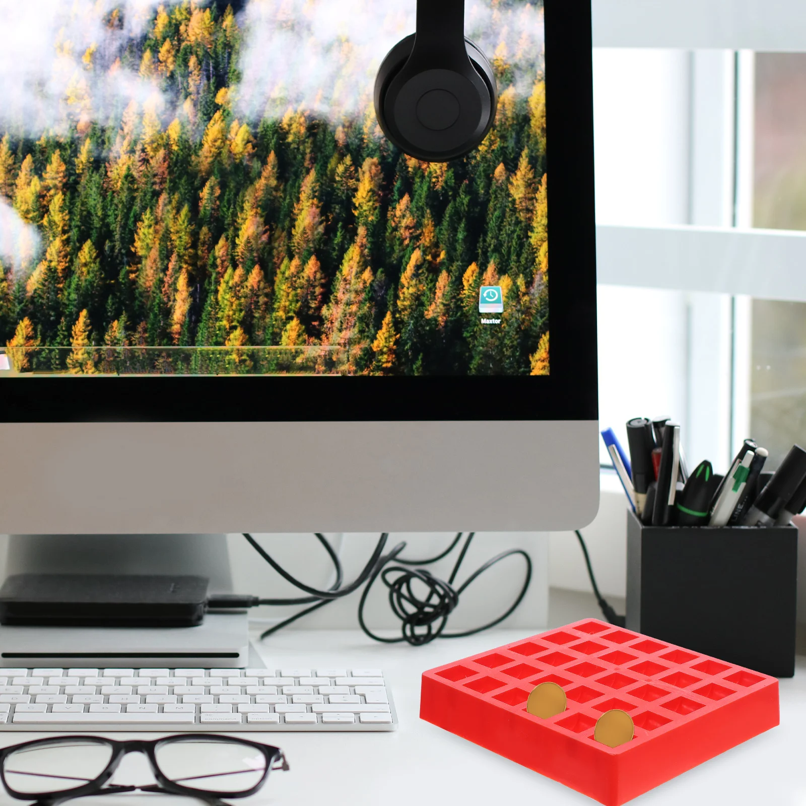 Hard Coin Money Box Plastic Storage Organizer for Dollar Silver Coins Bank Teller Market Vendor Retail