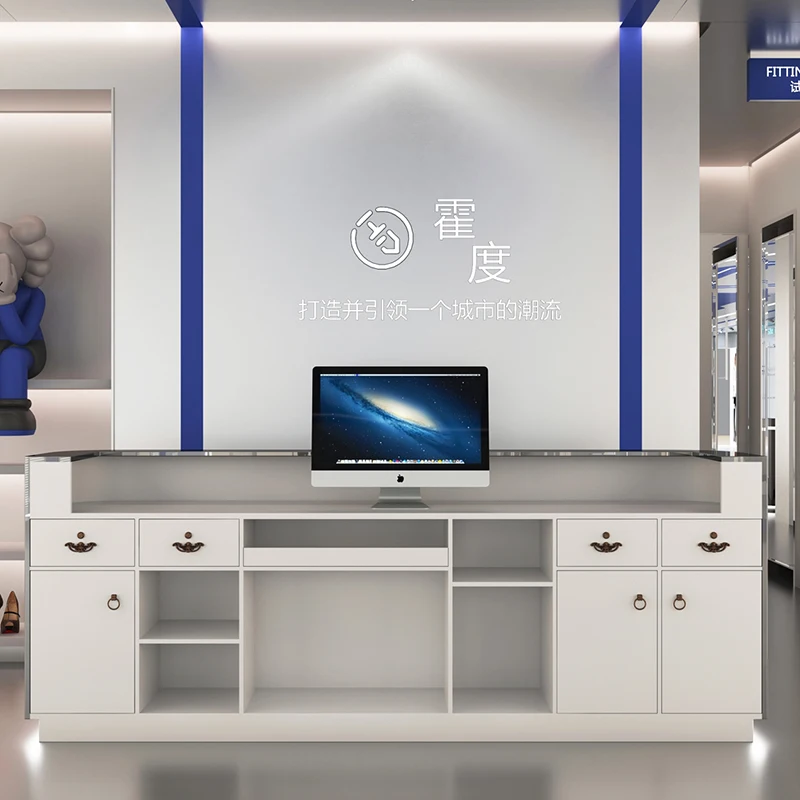 Cashier Modern Reception Desk Cash Beauty Counter Luxury Clinic Reception Desk Bar Mostrador Oficina Commercial Furniture