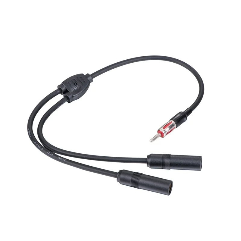 Antenna 1 Male to 2 Female Extension Cable Multifunctional Car Antenna Adapter 1 In 2 Antenna Radio Conversion Antenna