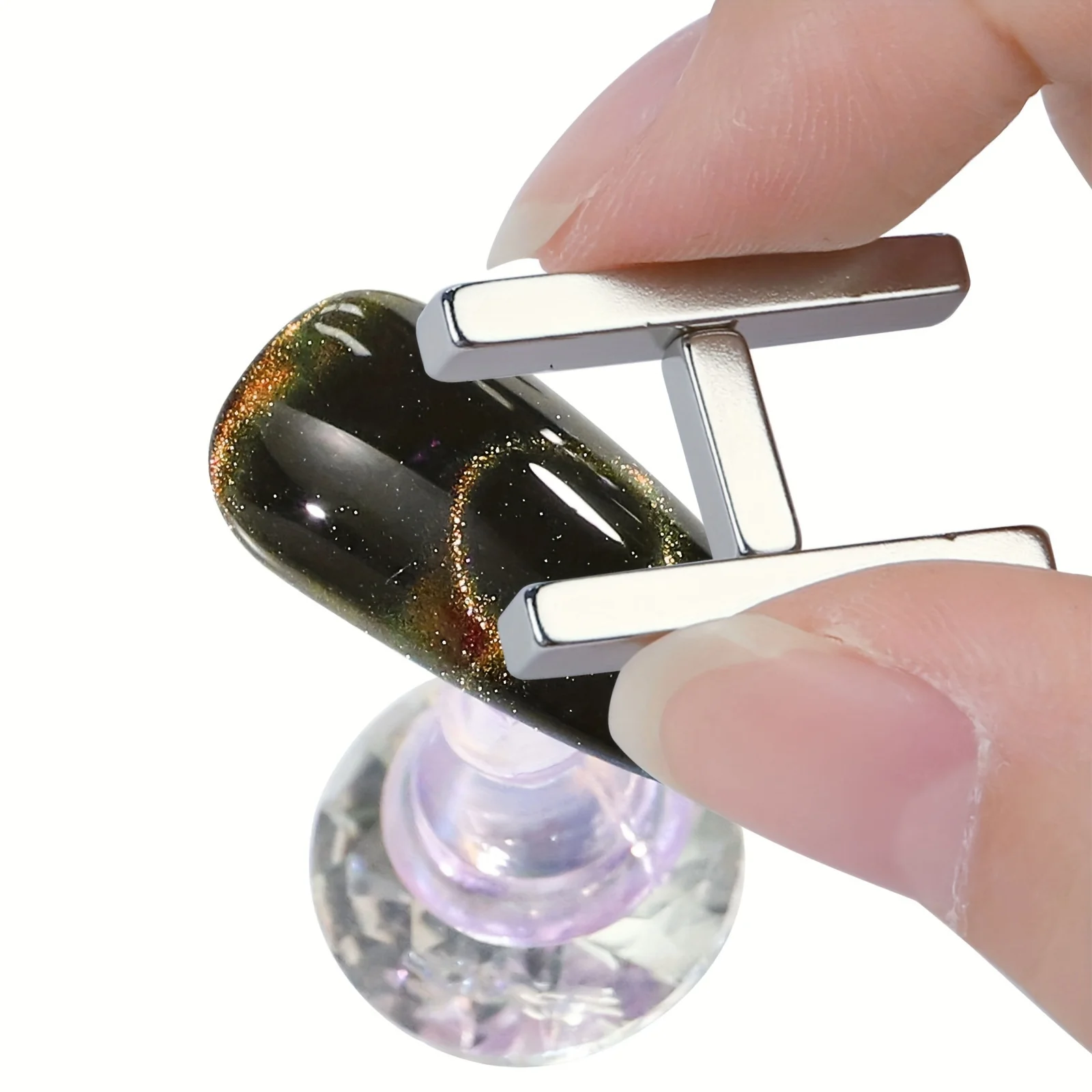 4Pcs Cat Eye Magnet Set 3D Cat Eye Painting Nails Art Design Dual-Ended Magnet Magnet for Nails Manicure Magnetic Tool Fancy Gel