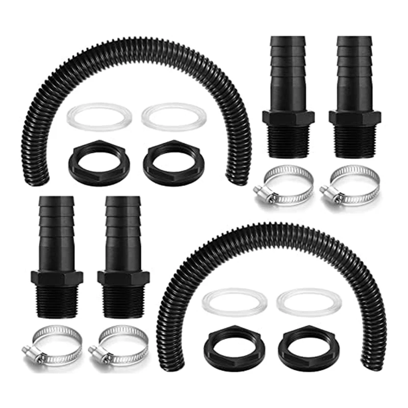 

Accessories 2 Rain Butt Connection Set 25 Mm Rain Butt Connector With Hoseclamps IBC Barrel Connector For Rainwater (50 Cm)