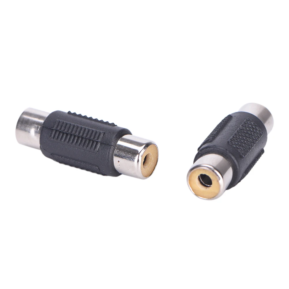 New 10Pcs RCA Female to Female Coupler Plug Audio Video AV Cable Adaptor RCA Joiner Hot sale