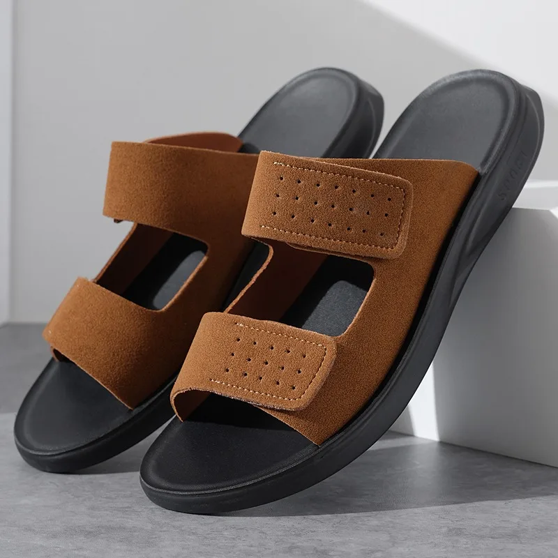

Men's Summer Fashion Trend-Proof Slip-On Sandals Anti-Slip Beach Shoes Comfortable Outdoor Slippers Versatile Casual Sandals
