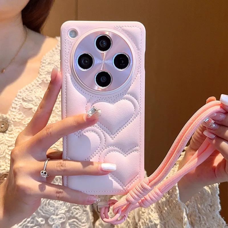 

Милая любовь для OPPO Find X8 Case Легкий роскошный маленький аромат из высококачественной кожи с ремешком для OPPO Find X8 Pro Case