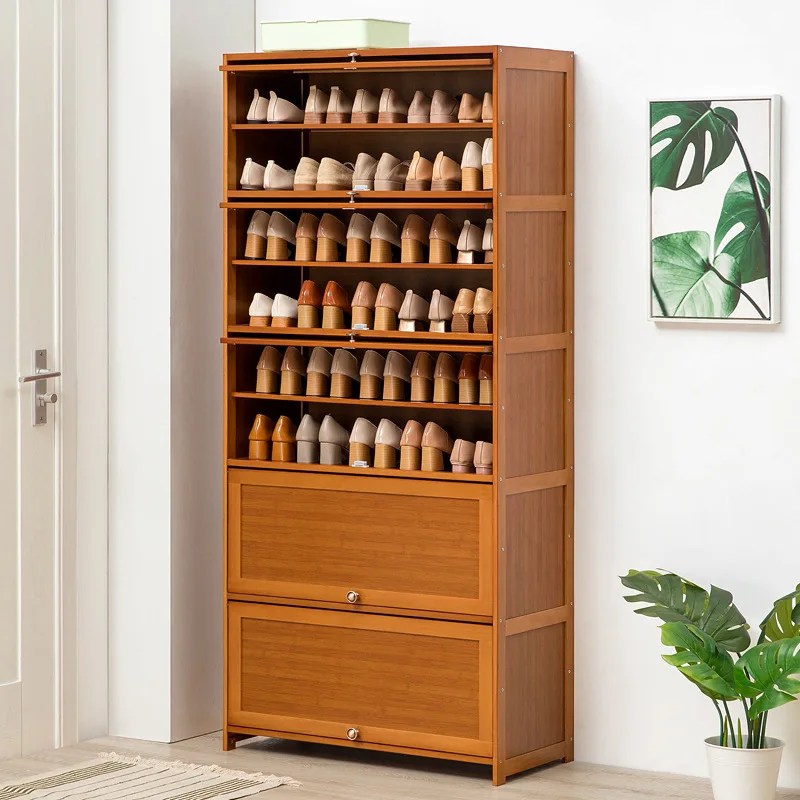 Simple shoe rack Household multi-layer shoe cabinet dust-proof multi-functional integrated storage rack