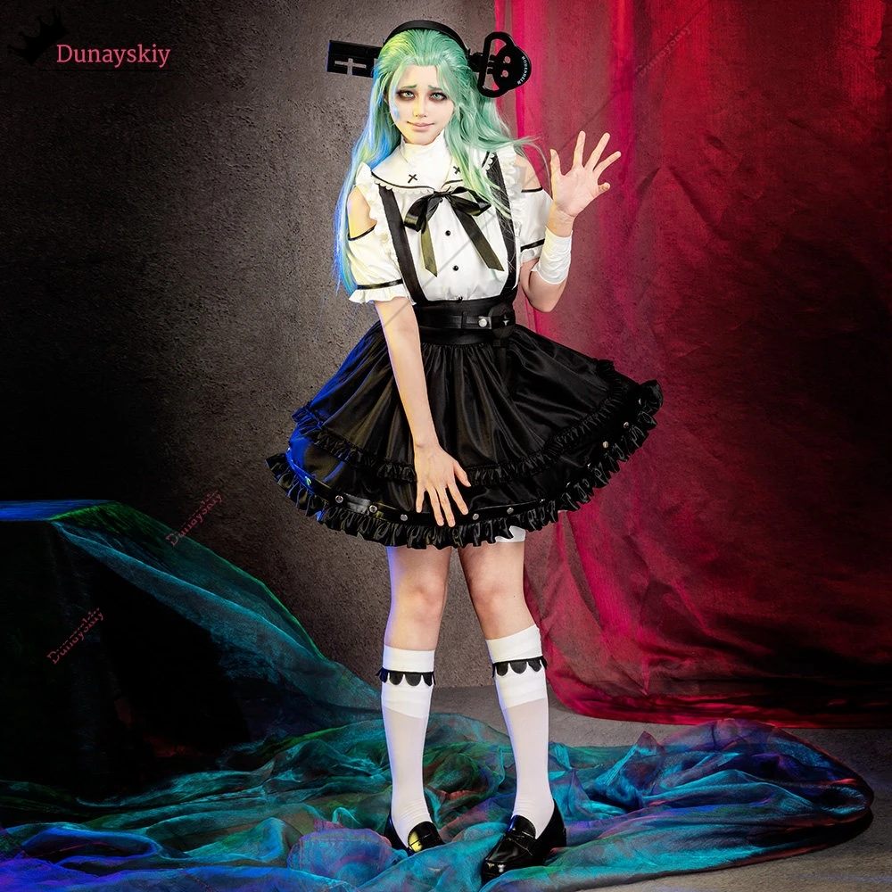 ABA  Jirai Kei Maid Cosplay Costume Guilty Gear Strive Fan‑made JK Dress Women Roleplay Outfit Halloween Carnival Party Dress Up