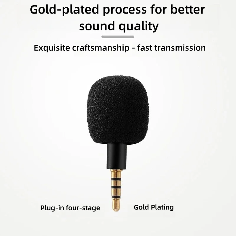 Mini micrófono de Karaoke para tarjeta de sonido pequeña, transmisión en vivo al aire libre, teléfono móvil con cable, Audio estéreo de mano, micrófono de estudio, enchufe de 3,5mm