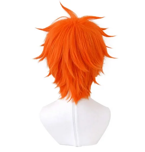 Soyusunny haikyuu hinata shoyo peruca cosplay curto laranja traje perucas de halloween para homens meninos anime festa