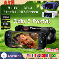 AYN Odin 2 Portal Retro Handheld Game Video Player Console 7 Inch 120HZ Screen Android 13 Bluetooth 8G+128G 512G PSP PS2 Gift