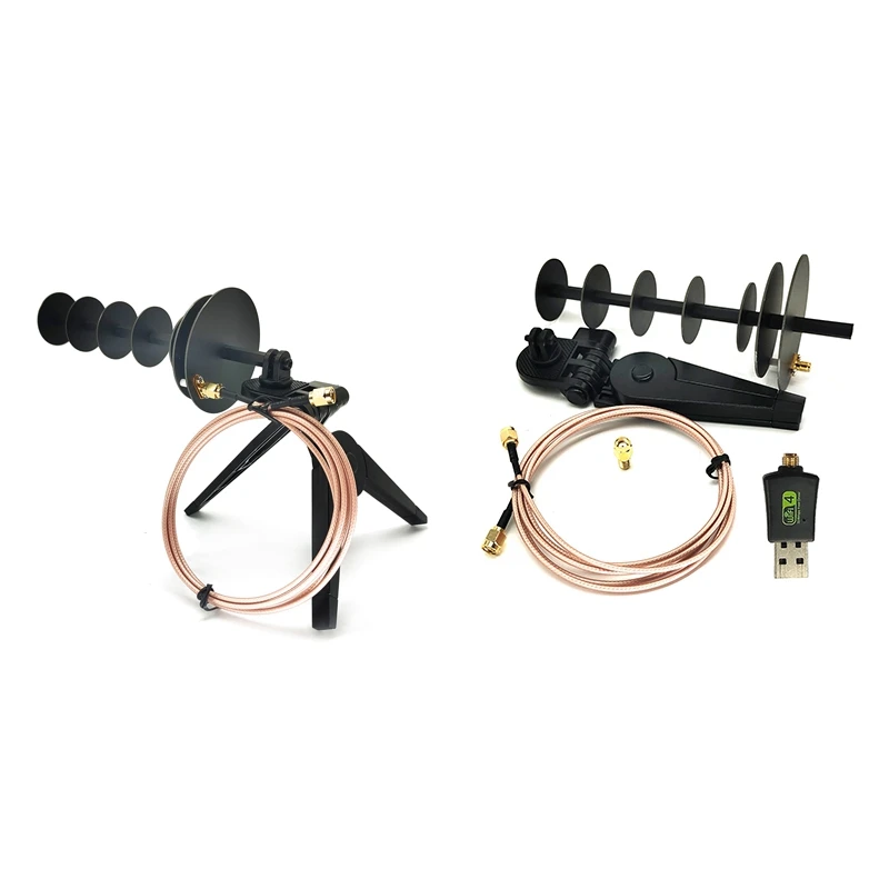 12Dbi penerima sinyal WIFI 2.4G, atau mengirimkan sinyal untuk antena Yagi Directional, kartu jaringan nirkabel komputer USB Mini