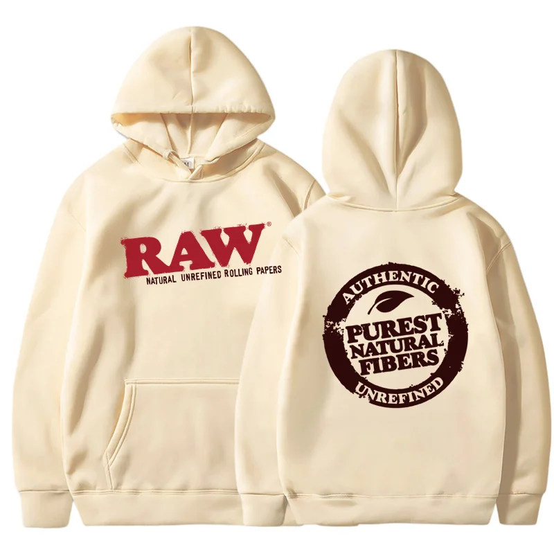 RAW Fashion Hoodie Men's Sweatshirt Polar Fleece Hooded Harajuku Hip Hop Casual Men's Ladies Hoodie High Quality Pullover Hoodie