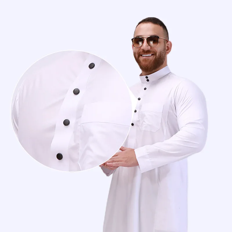 Muslim Men Clothing Abaya Tenue Musulmane Homme Kaftan Leisure Jubba Thobe Looser Dress Dubai Saudi Arabia Robe Islamic Habits