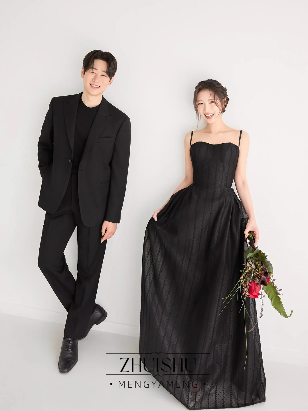 Suknie ślubne koreańskie na ramiączkach spaghetti ZHUISHU, linia A, tiul w kropki, suknia dla panny młodej, suknia do samodzielnego ślubu, sesja zdjęciowa 2026