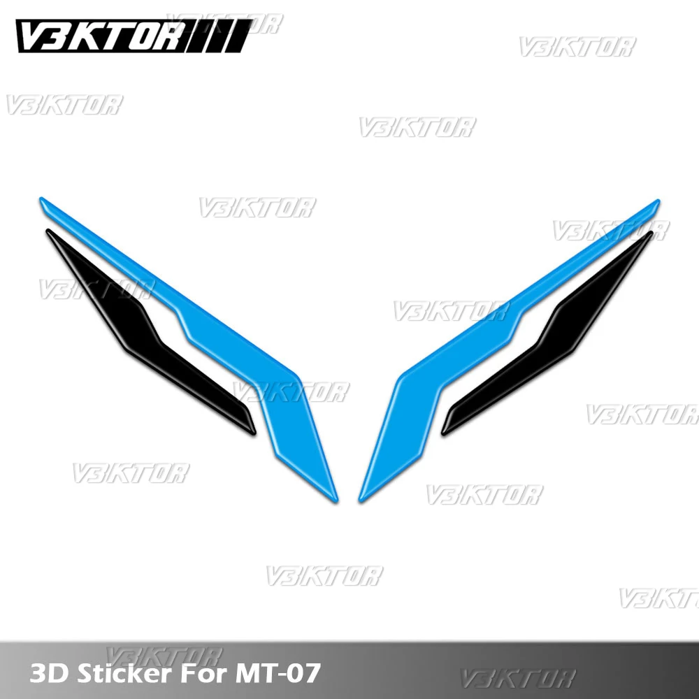 ل MT 07 MT07 MT-07 2025 ثلاثية الأبعاد دراجة نارية ملصق الجبهة الحاجز ملصق مائي عاصفة الجليد