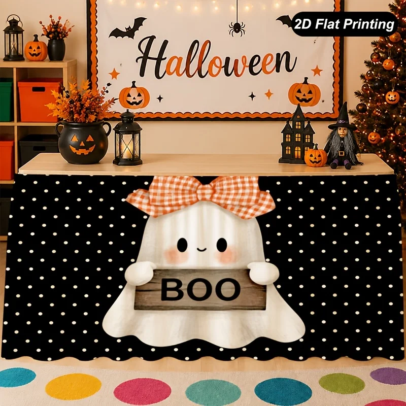 1 piece 2D flat Halloween table flag bow 