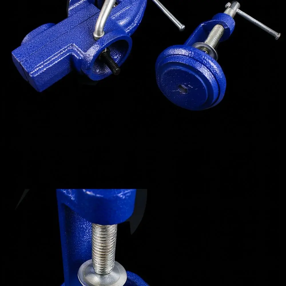 Universal Bench Vise Rotating Table Clamp High Carbon Steel Fixture For Handicraft Metalwork Repairing Hardware Tool