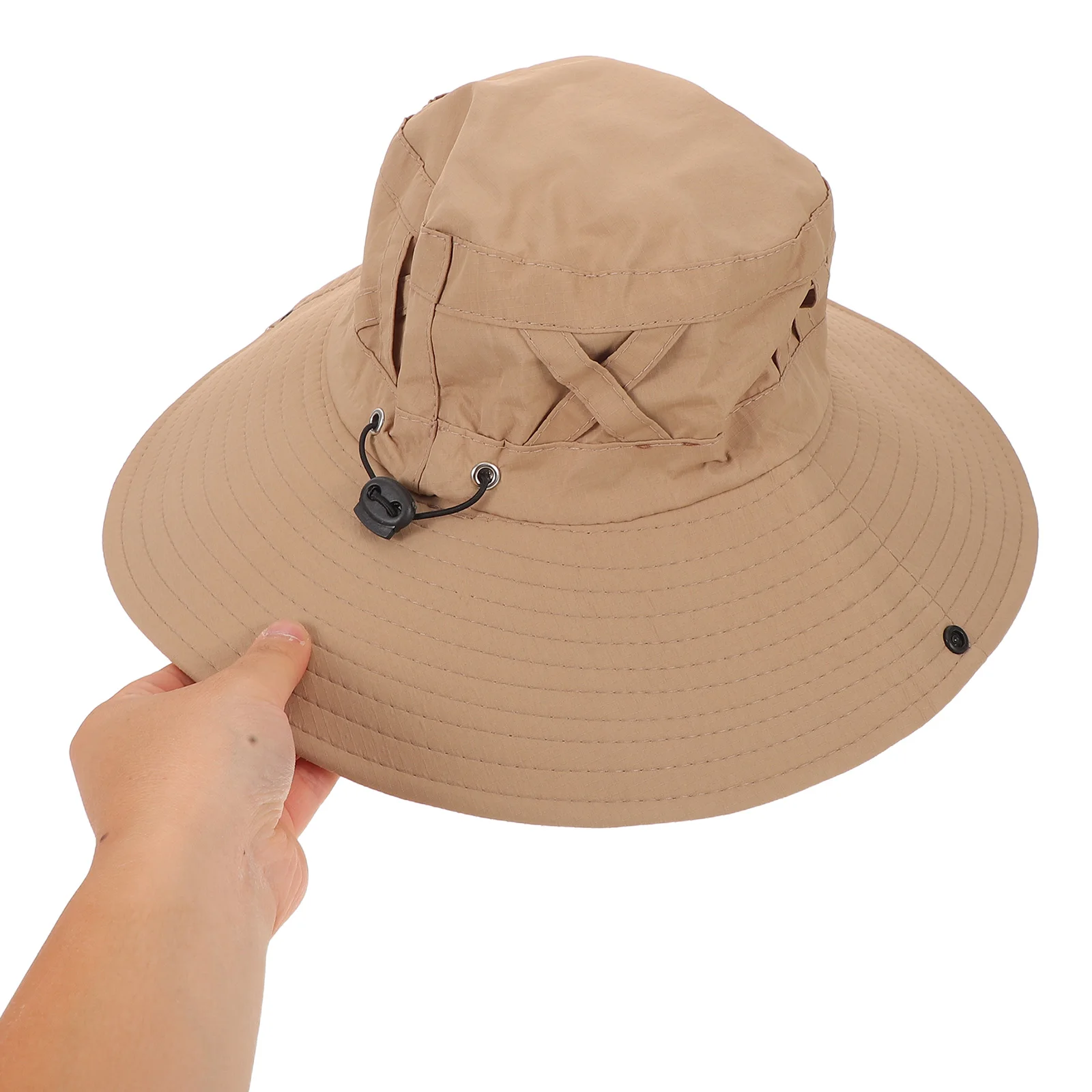 

2Pcs Wide Brim Sun Hat for Men Women Breathable Bucket Hat Summer Uv Protection Hiking Fishing Outdoor Cap Khaki