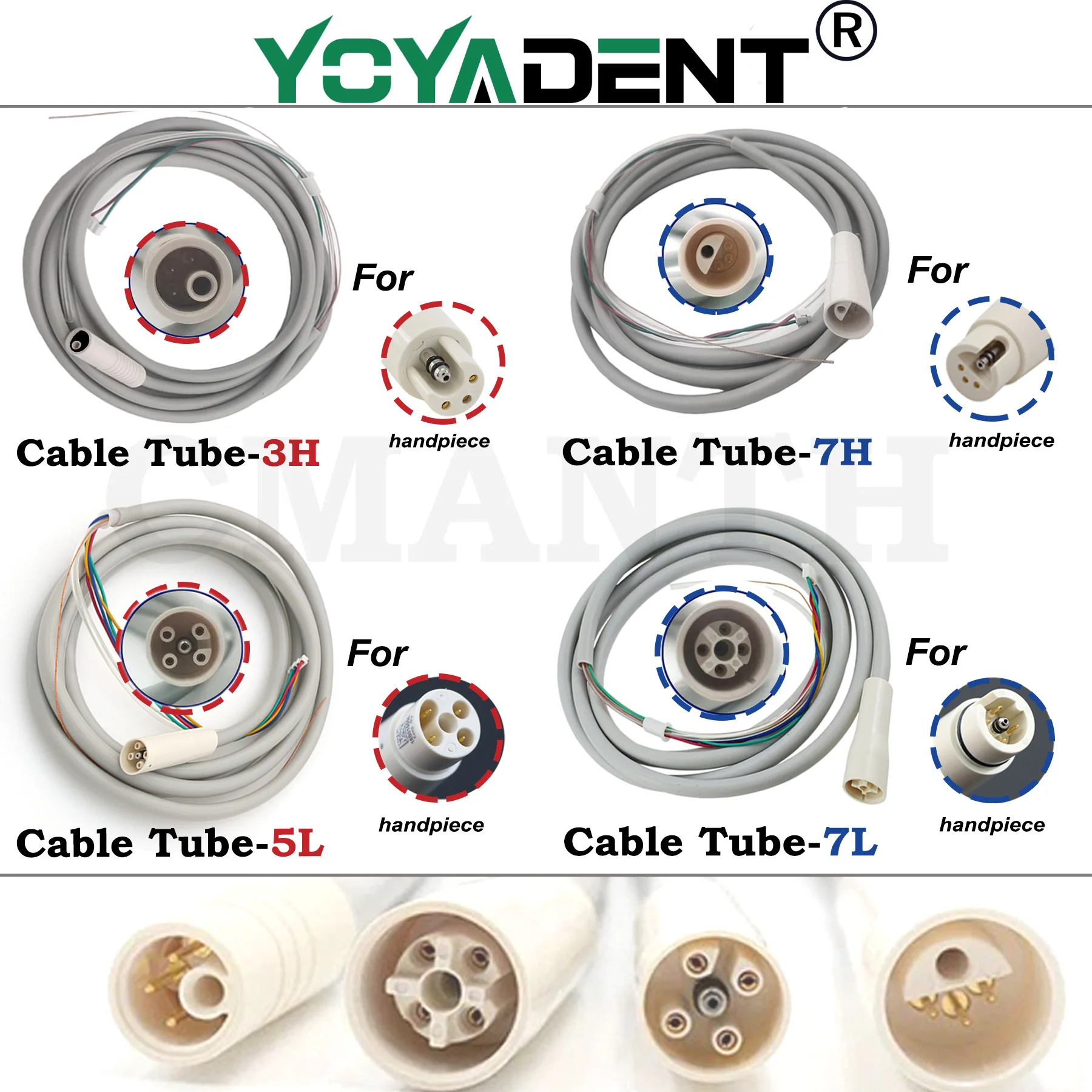 Dental Tube Ultrasonic Scaler Detachable Cable Fit For Woodpecker DTE EMS NSK ACTEON SATELEC Handpiece Dentistry Material