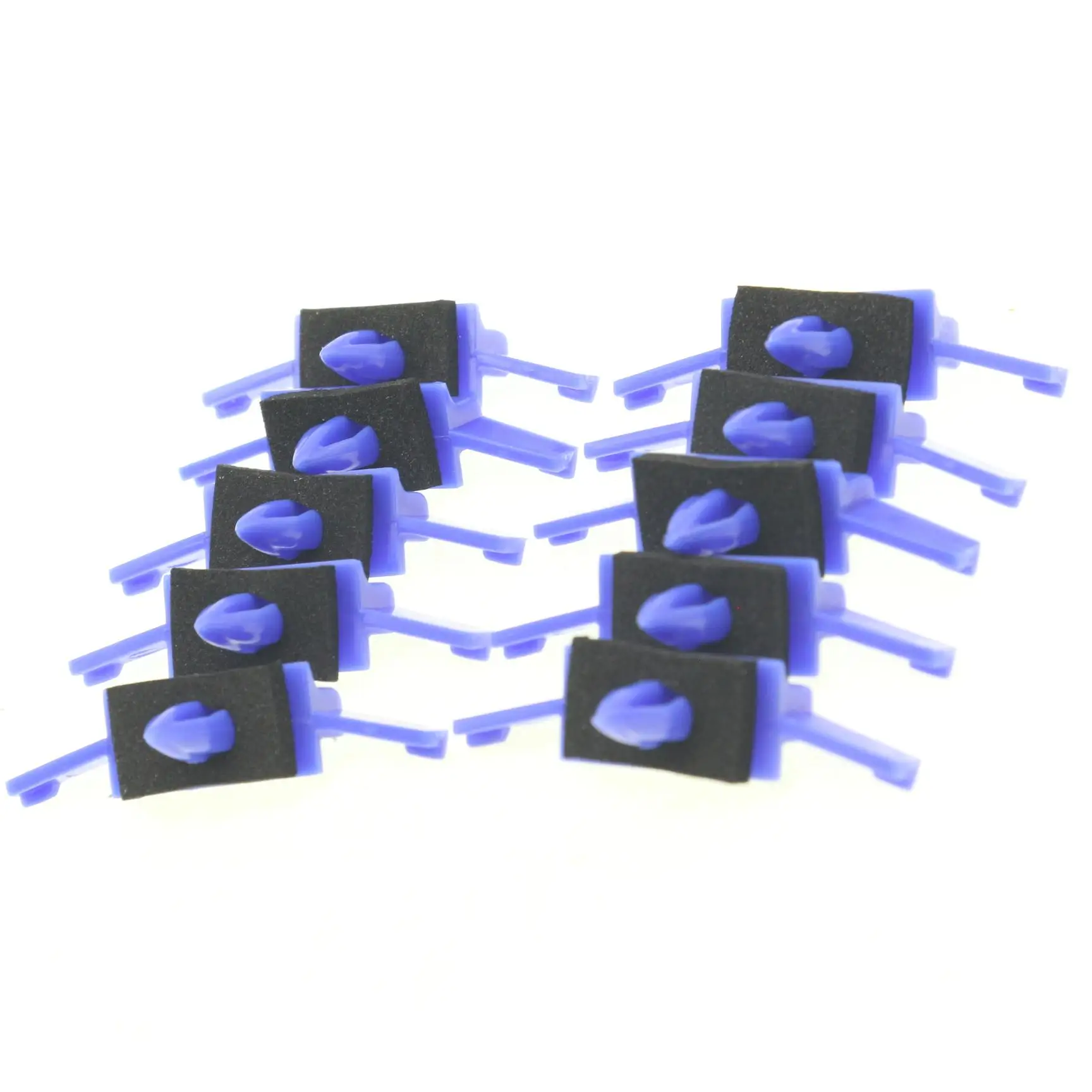 

10 Pcs Roof Side Gutter Molding Clip With Sealer Retainer Compatible With Honda Civic 1996–2005 Blue Nylon Fastener 91528S01A01