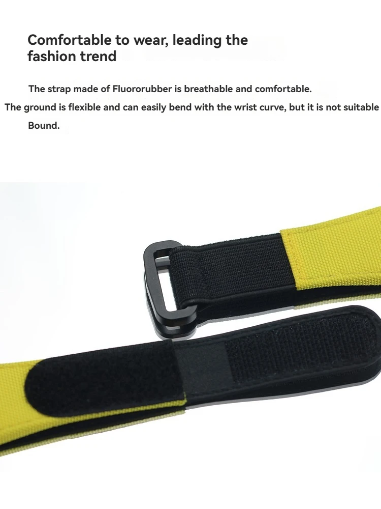 Customized Fluorine rubber watchband For Richard Mille RM011 RM030 RM005 RM035 RM055 RM35-01 RM052 model Elastic Nylon strap