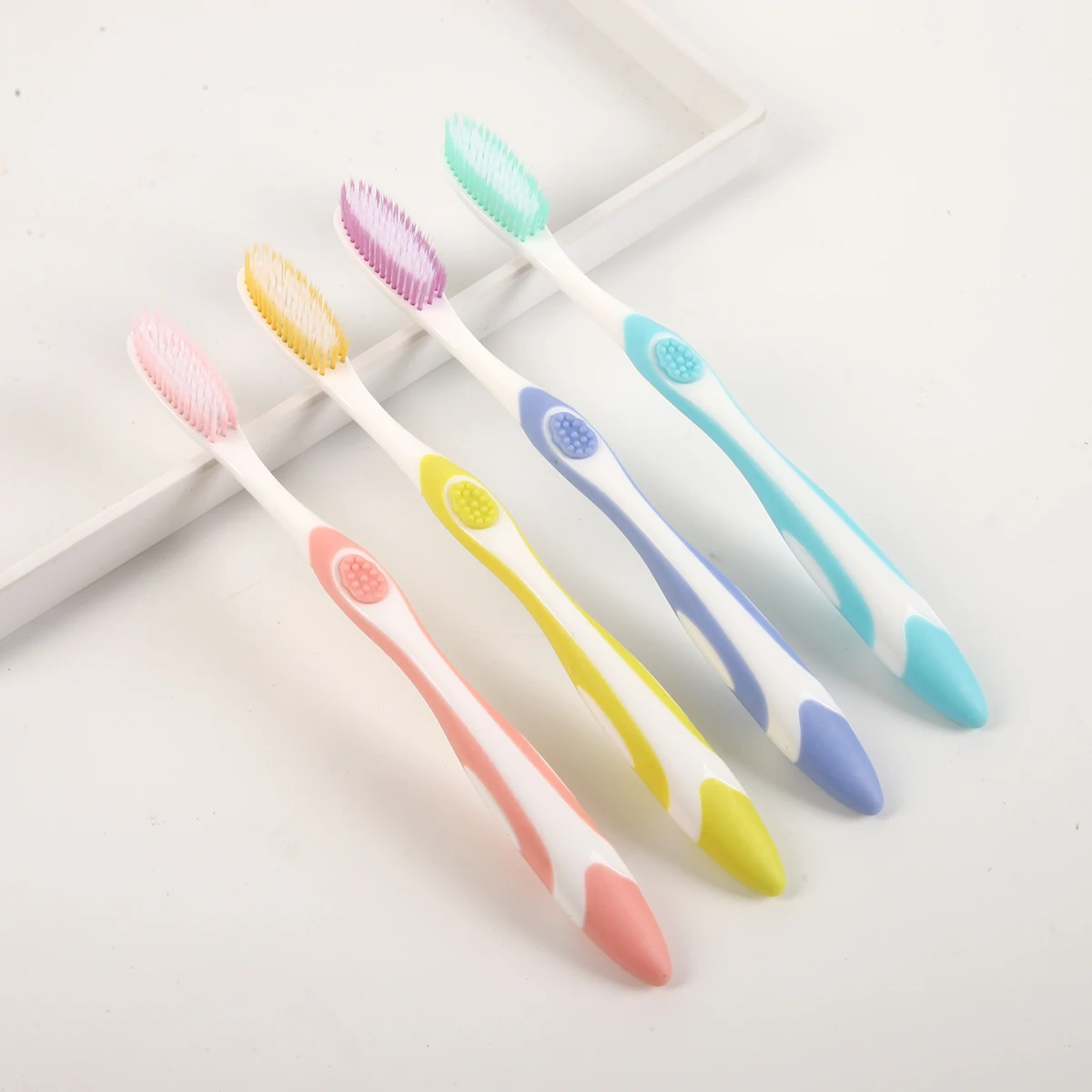 Toothbrush High Density Intensive Fiber Oval Brush Head Double Cleaning Candy Color Dental Teeth Whitening Adult