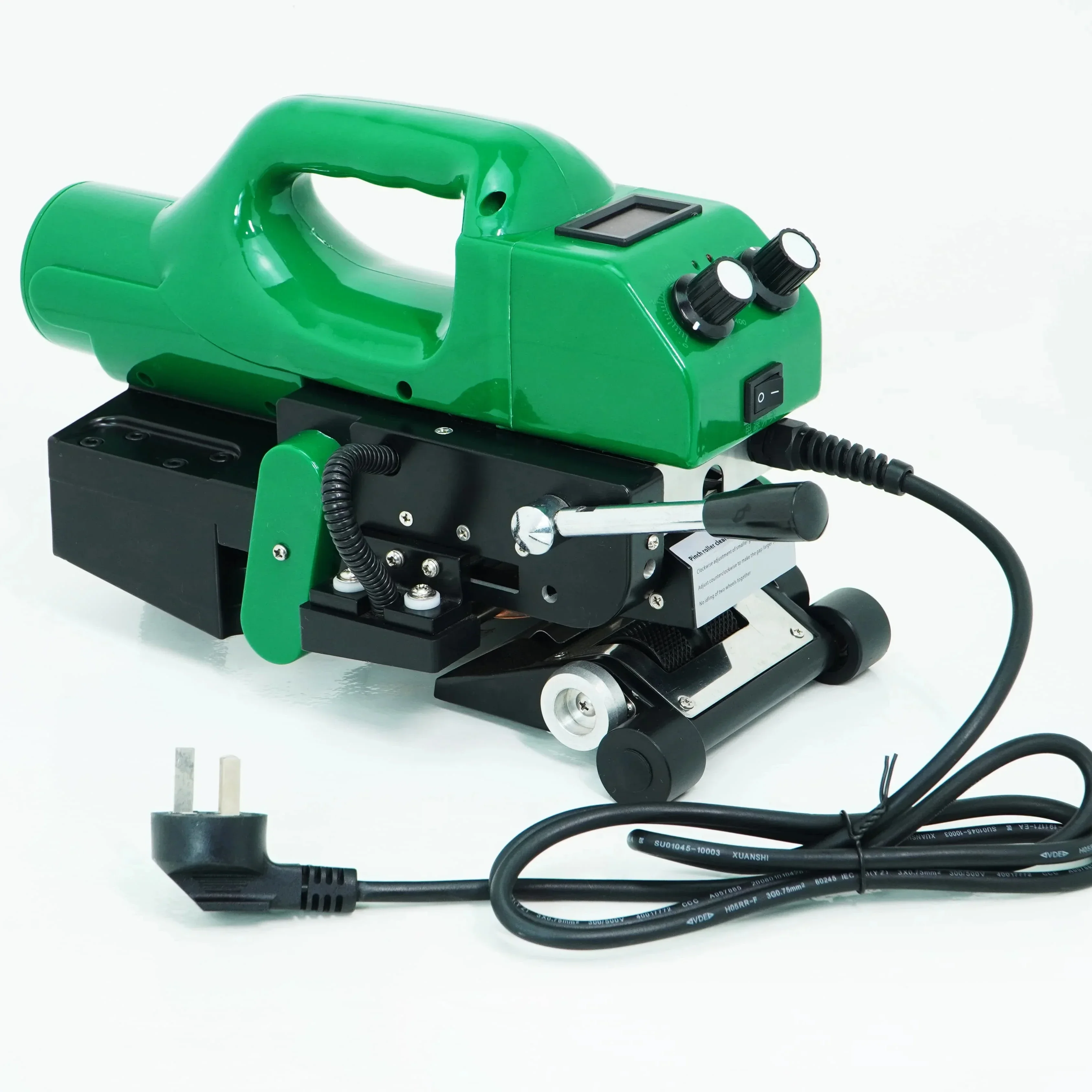 

Steel Roller HDPE Geomembrane Liner Welding Hot Melt Plastic Film Welding Machine for PVC available