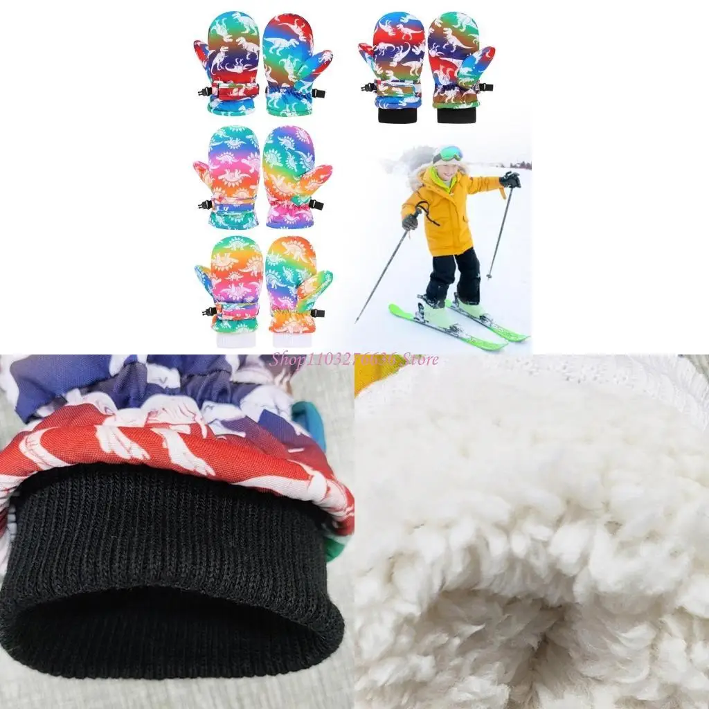 

R6FD Дети теплые перчатки удобные изолированные перчатки для лыжного сноуборда