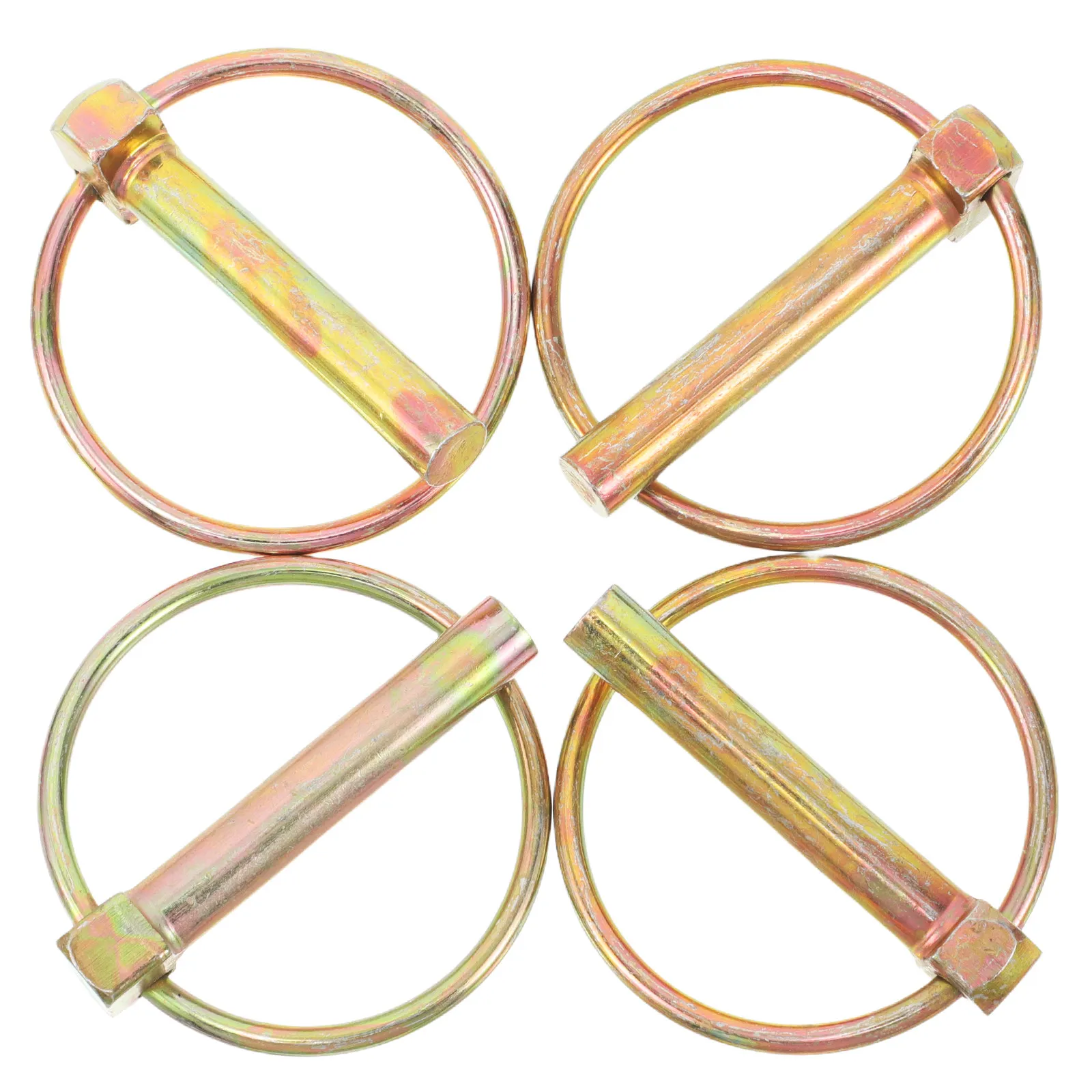 

4Pcs Spring-Loaded Lynch Pins Durable Heavy Duty Safety Fasteners for Farm Tractors Trailers Mowers Reliable Retainer Clips